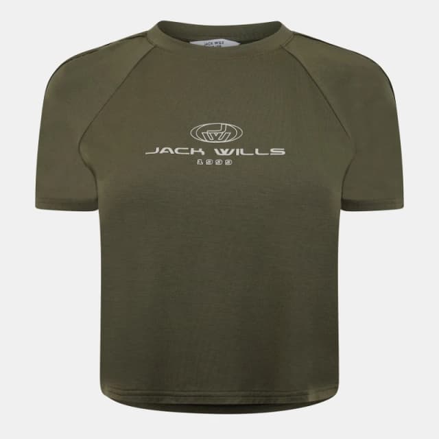 Jack Wills Branded Ringer T-Shirt - Green Green 6