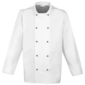 Premier Unisex Cuisine Long Sleeve Chefs Jacket (3XL) (White)