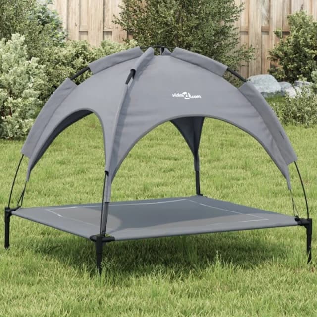 VIDAXL Vidaxl - Dog Bed with Canopy Anthracite Oxford Fabric and Steel 172598