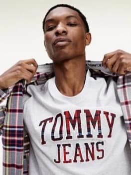 Tommy Jeans Tjm Plaid Collegiate T-Shirt - White