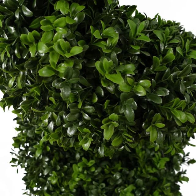 Leaf 120cm Pair of Spiral Boxwood Artificial Tree UV Resistant Outdoor