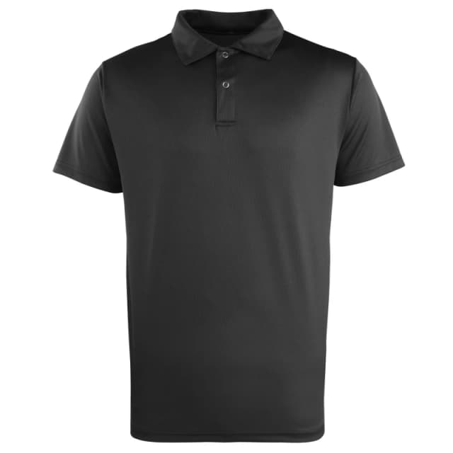 Premier Premier Coolchecker Studded Plain Polo Shirt in Black Size: X-Small Black XS Unisex 5055805347817