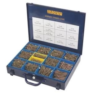 Goldscrew Carbon Steel Woodscrews Expert Trade Case Pack of 2800