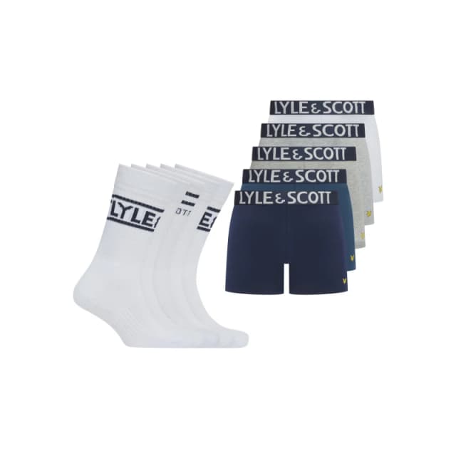 Lyle and Scott Mens Tweed Sock Gift Sets Blue Multi male Small