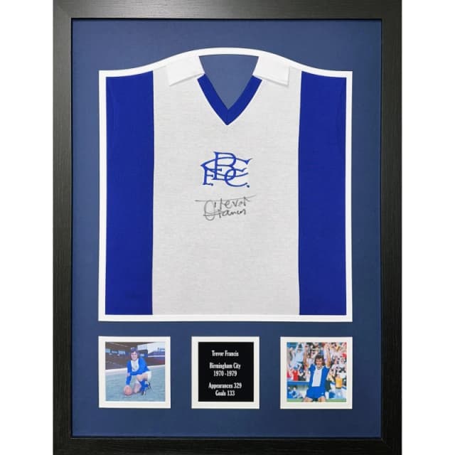 AllStarSignings Ltd Trevor Francis signed Birmingham City shirt Blue unisex One Size