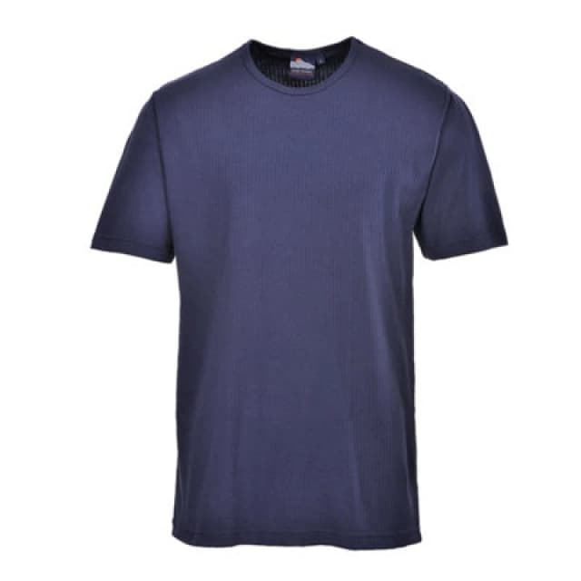 Portwest Thermal Short Sleeve T Shirt B120NARXL Colour: Navy