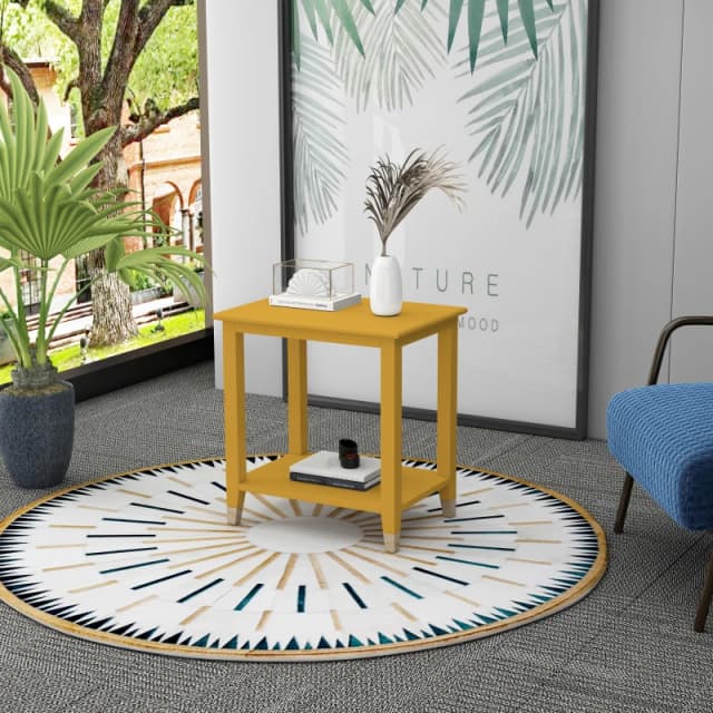 Cabinet Bits Palazzi Side Table H45 W50 D50cm in Mustard Mustard Unisex