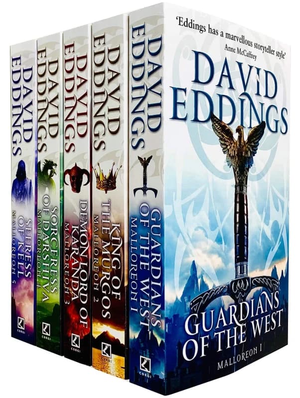 Malloreon Series Books 1-5 Collection Set by David Eddings (Seeress Of Kell, Sorceress Of Darshiva) David Eddings Books