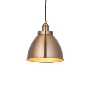 Franklin Single Pendant Ceiling Lamp, Antique Brass Plate
