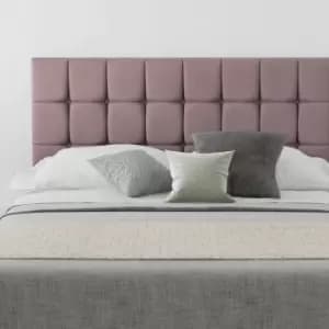Sinatra Upholstered Headboard, Plush Velvet, Blush - Headboard 60cm Size Superking (180x200)