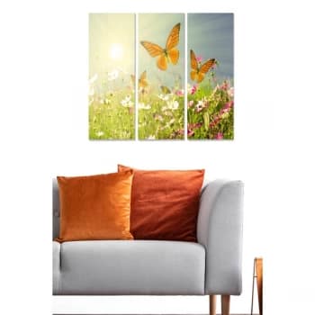 MDF7256361 Multicolor Decorative MDF Painting (3 Pieces)