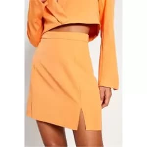 I Saw It First Orange Tailored Mini Skirt - Orange