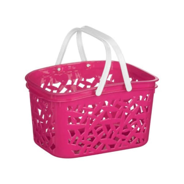 Premier Housewares 2400ml Hot Pink Plastic Storage Basket Pink