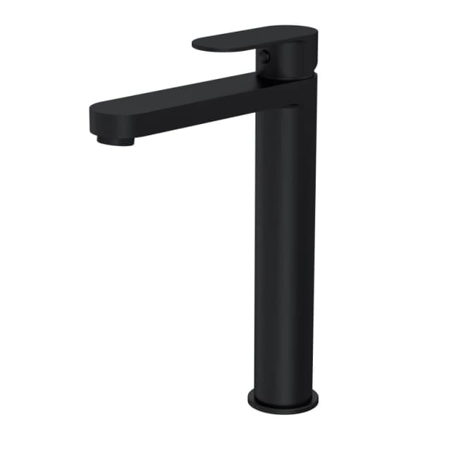 Balterley Round Tall Mono Basin Mixer Tap Matt Black Black