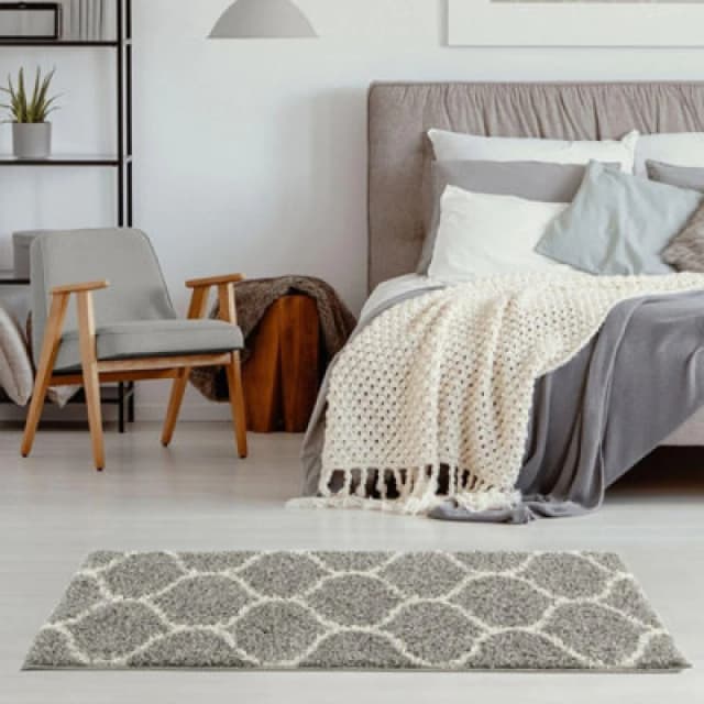 The Rugs Myshaggy Collection Rugs Trellis Design In Grey 384 Gi