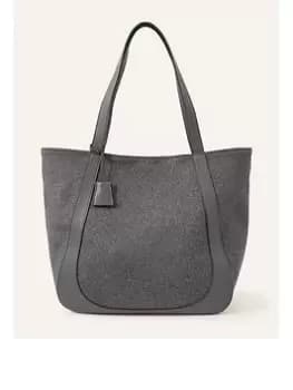 Accessorize Felt Shoulder Bag, Grey, Women