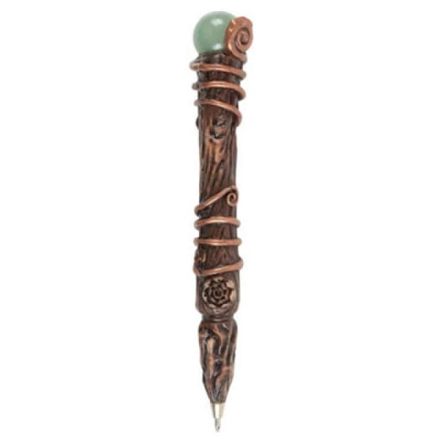 Something Different Something Different Crystal Aventurine Wand Pen in Brown Brown One Size Unisex 5063693944889