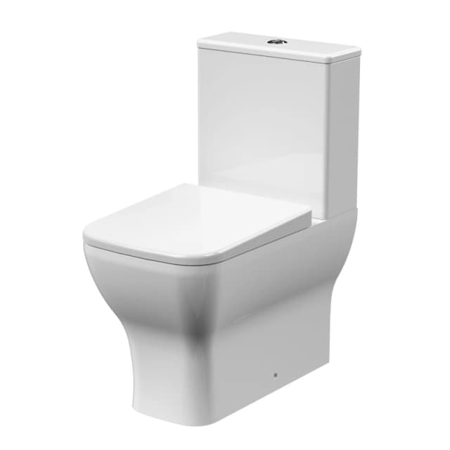 Balterley Flush to Wall Toilet Pan, Cistern & Soft Close Seat 795 x 385 x 613mm in White White Unisex