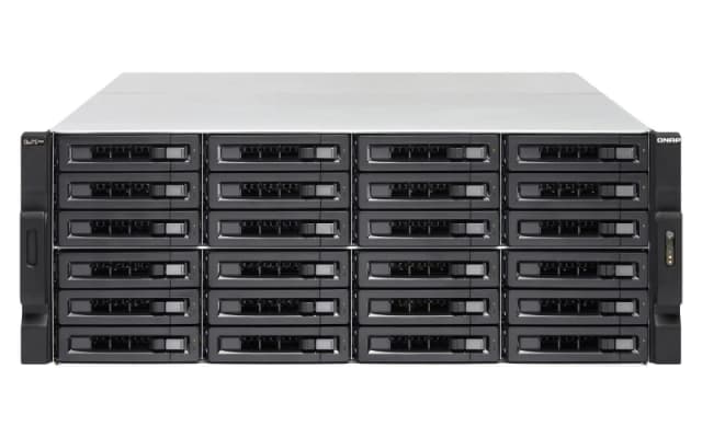 QNAP QNAP TS-h2483XU-RP NAS Rack (4U) Intel Xeon E E-2236 128GB DDR4 0 TB QuTS hero Black TS-h2483XU-RP-E2236-128G