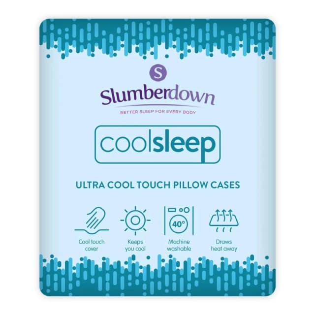 Slumberdown Slumberdown Ultracool Nylon Summer Pillowcase Pillowcases 2 Pack Blue 88491518001