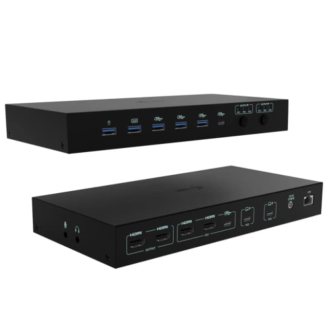 i-tec i-tec USB-C KVM Dock PRO for Three Hosts, Dual Video, with 2x Power Delivery, max 92W C31KVMDOCKPDPROUK