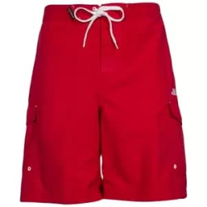Trespass Mens Crucifer Surf Shorts (XXS) (Red)