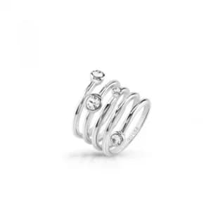 Ladies Guess Crystal Beauty Silver Ring