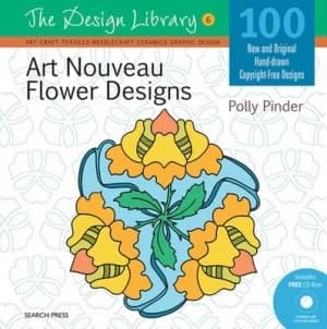 Art Nouveau Flower Designs by Polly Pinder Paperback