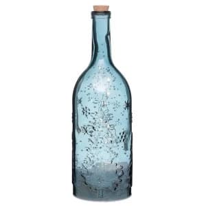 Blue LED X Large Christmas Snowstorm Musical Bottle Decoration
