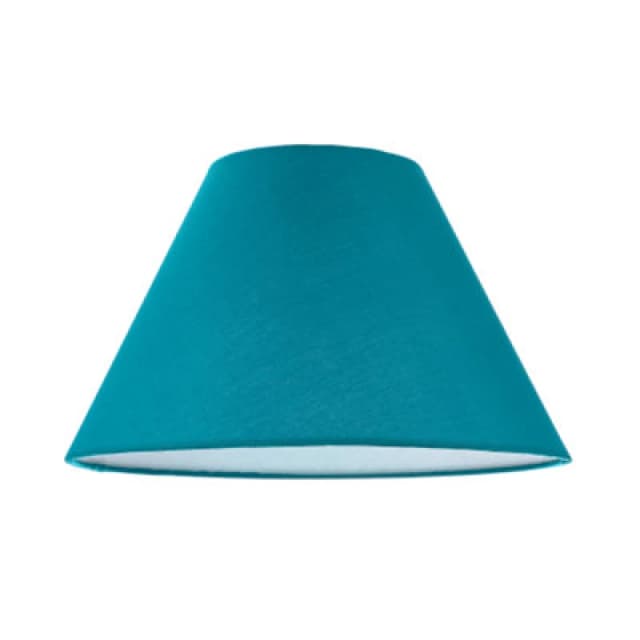 Happy Homewares 10" Vivid Teal Cotton Coolie Shade For Table Lamp Or Pendant