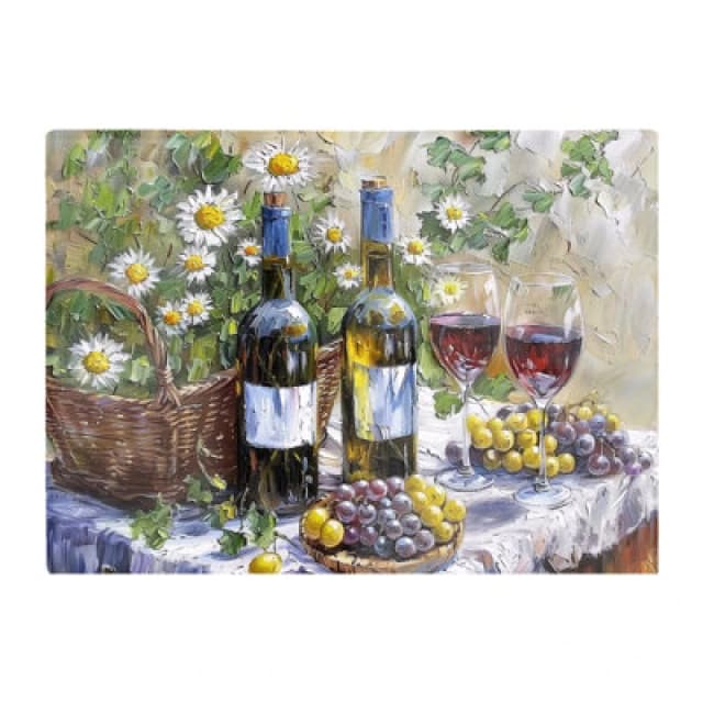 Warren Reed Designer Vineyard Feast: Impressionist's Still Life Chopping Board