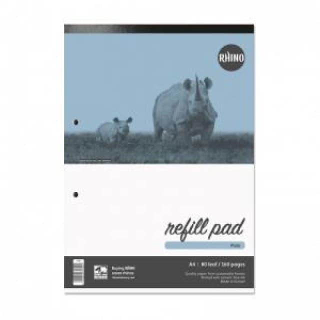 Rhino A4 Refill Pad 160 Page Plain (Pack 10) - V4PH-0 DD