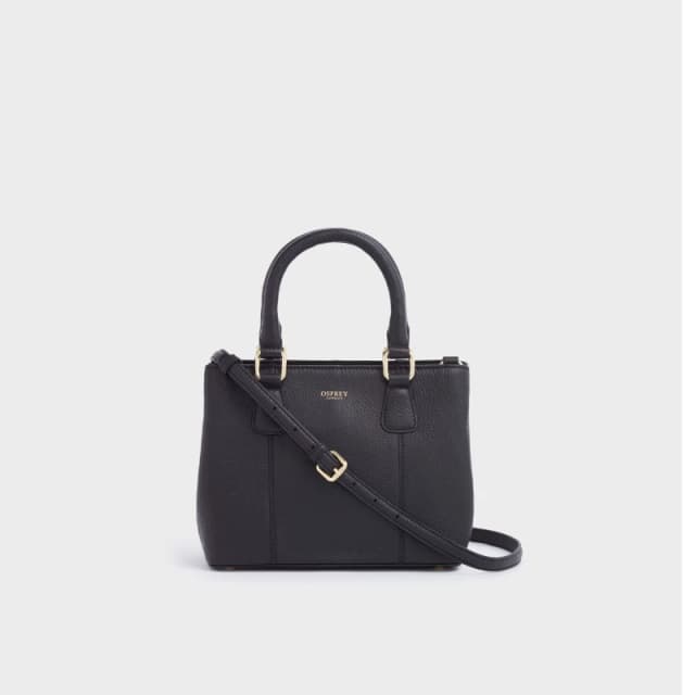 OSPREY LONDON The Mini Adaline Leather Grab Black