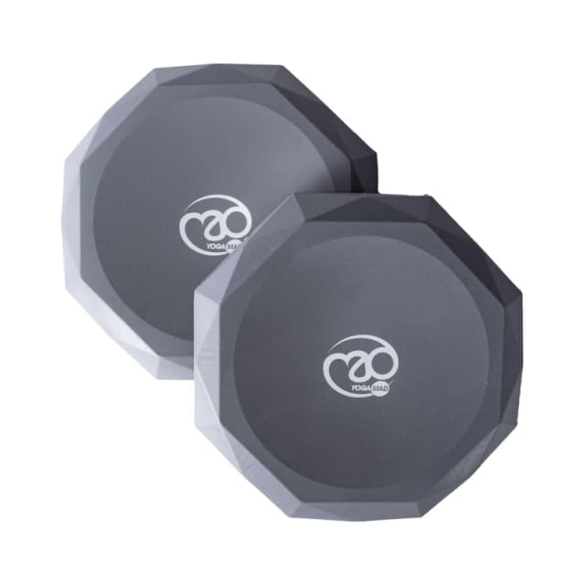 Fitness-Mad PU Yoga Knee Supports - Pair Grey Grey unisex One Size