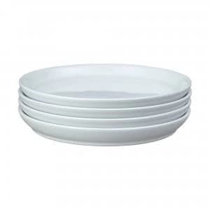 Intro Stone White Set Of 4 Coupe Dinner Plate