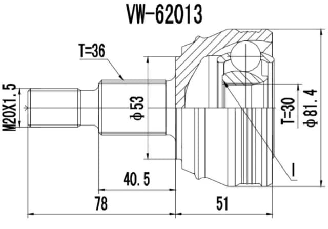 PROCARO 77-AU-050 CV Joint Joint Kit,drive shaft (5)