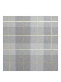 Arthouse Heritage Tartan Ochre & Grey Vinyl Wallpaper