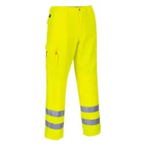 Portwest E046 Mens Class 1 Hi Vis Combat Trousers Yellow 3XL 32"