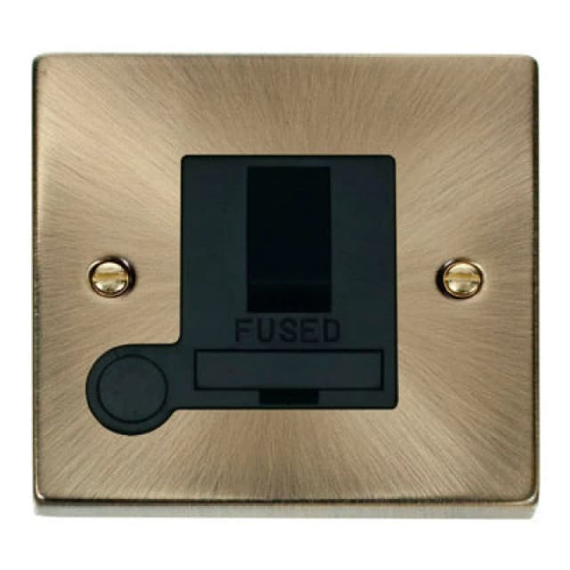 SE Home Antique Brass 13A Fused Connection Unit Switched With Flex Gold unisex