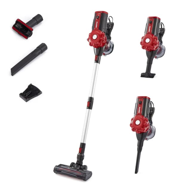 Geepas 600W 2-in-1 Bagless Vacuum Cleaner Stick & Handheld Lightweight Red unisex