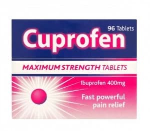 Cuprofen Ibuprofen 400mg Maximum Strength 96 Tablets