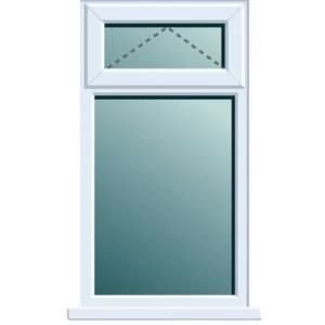 White PVCu Top hung over fixed lite Window H970mm W620mm
