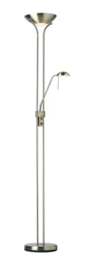 Rome Mother and Child Floor Lamp Antique Brass, Opal Glass, G9