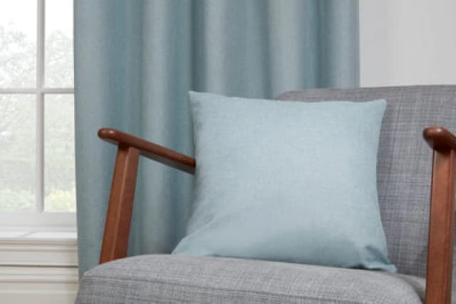 Sundour Eclipse - 100% Blackout Thermal Self-Lined Curtains - Eyelet - 100% Polyester (Duck Egg, Cushion Cover - 18'' X 18'' (Single))