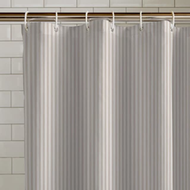 Catherine Lansfield Timeless Stripe Shower Curtain Natural