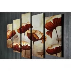 BC015 Multicolor Decorative Canvas Painting (5 Pieces)
