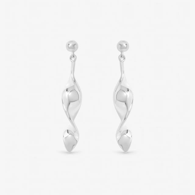 Inicio Sterling Silver Plated Twist Drop Earrings Silver female One Size