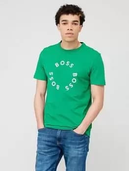 BOSS Tee 4 T-Shirt - Green , Green, Size 2XL, Men