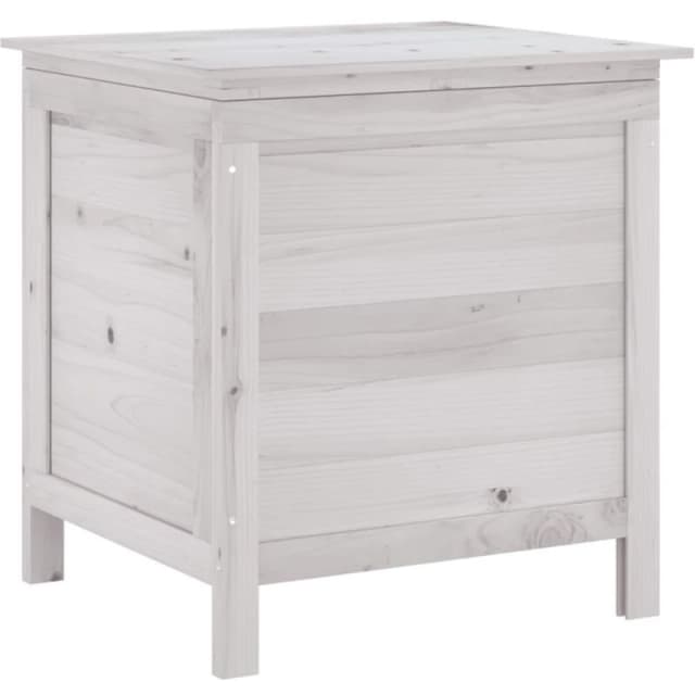 vidaXL Garden Storage Box White 50x49x56.5cm Solid Wood Fir, White 364749