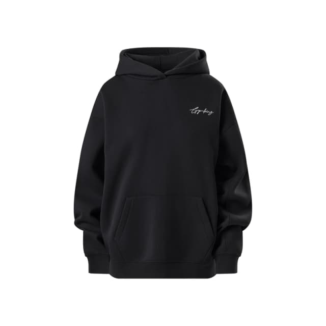 Gym King Womens Reset Oversized Cotton Pull Over Hoodie Black female 10 (S)